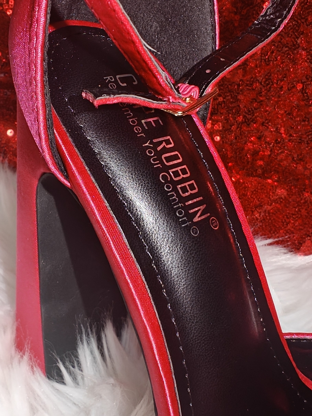 Cape Robbin Hot Pink Satin Platform Ankle-Strap Heels - Picture 10 of 10